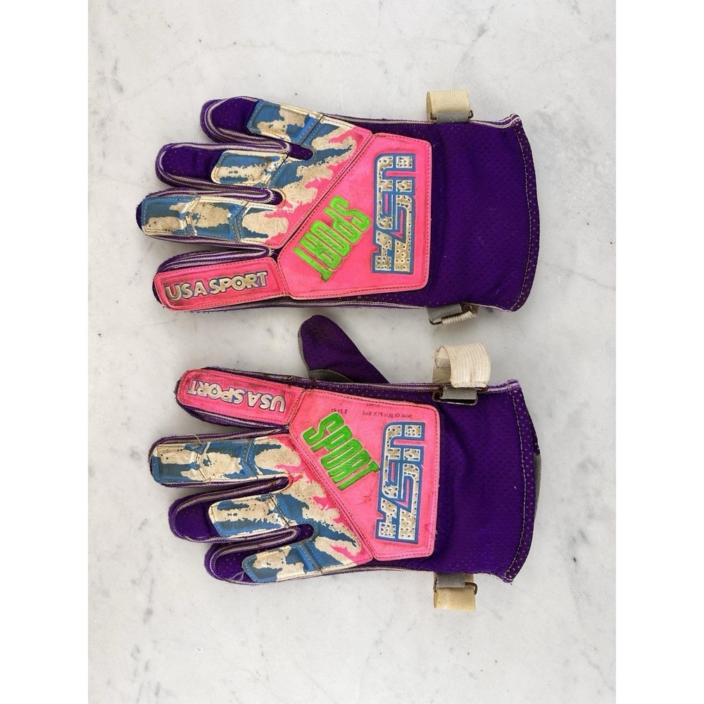 Vintage 80s/ 90s USA SPORT Racing Motocross‎ Gloves